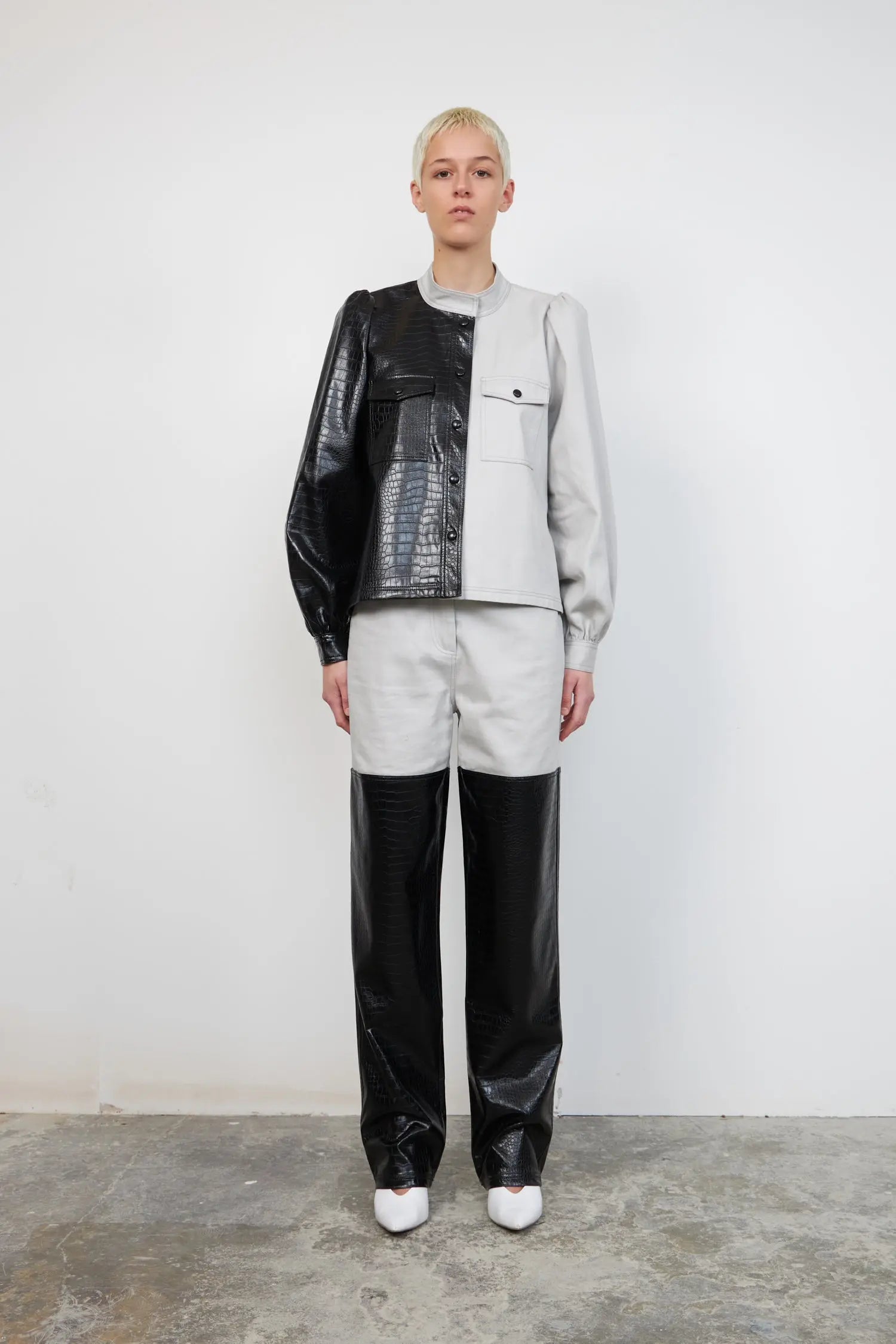 Stella Nova Two-colored pants Pants 772 Black/Grey