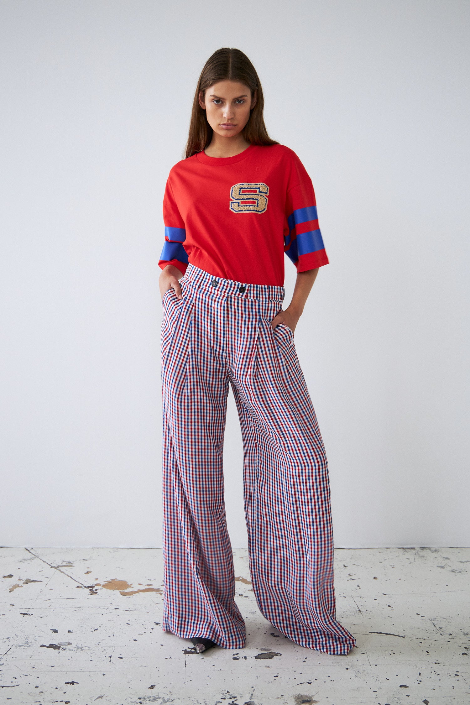 Stella Nova Checked pants Pants 471 Red Checks