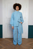 Corduroy shirt with belt - Light Blue
