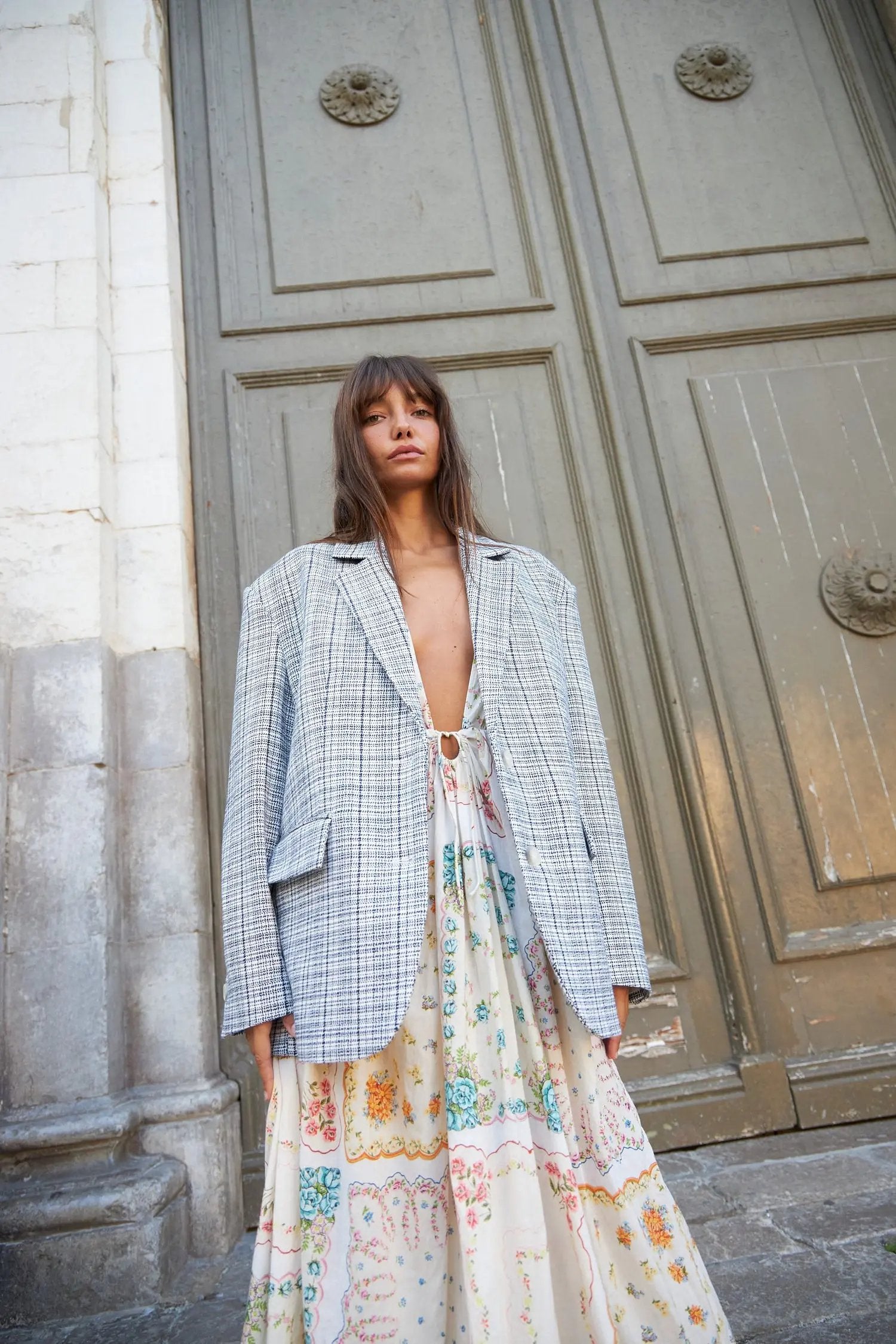 Stella Nova Cotton tissue printed maxi dress Dress 043 Handkerchief Print