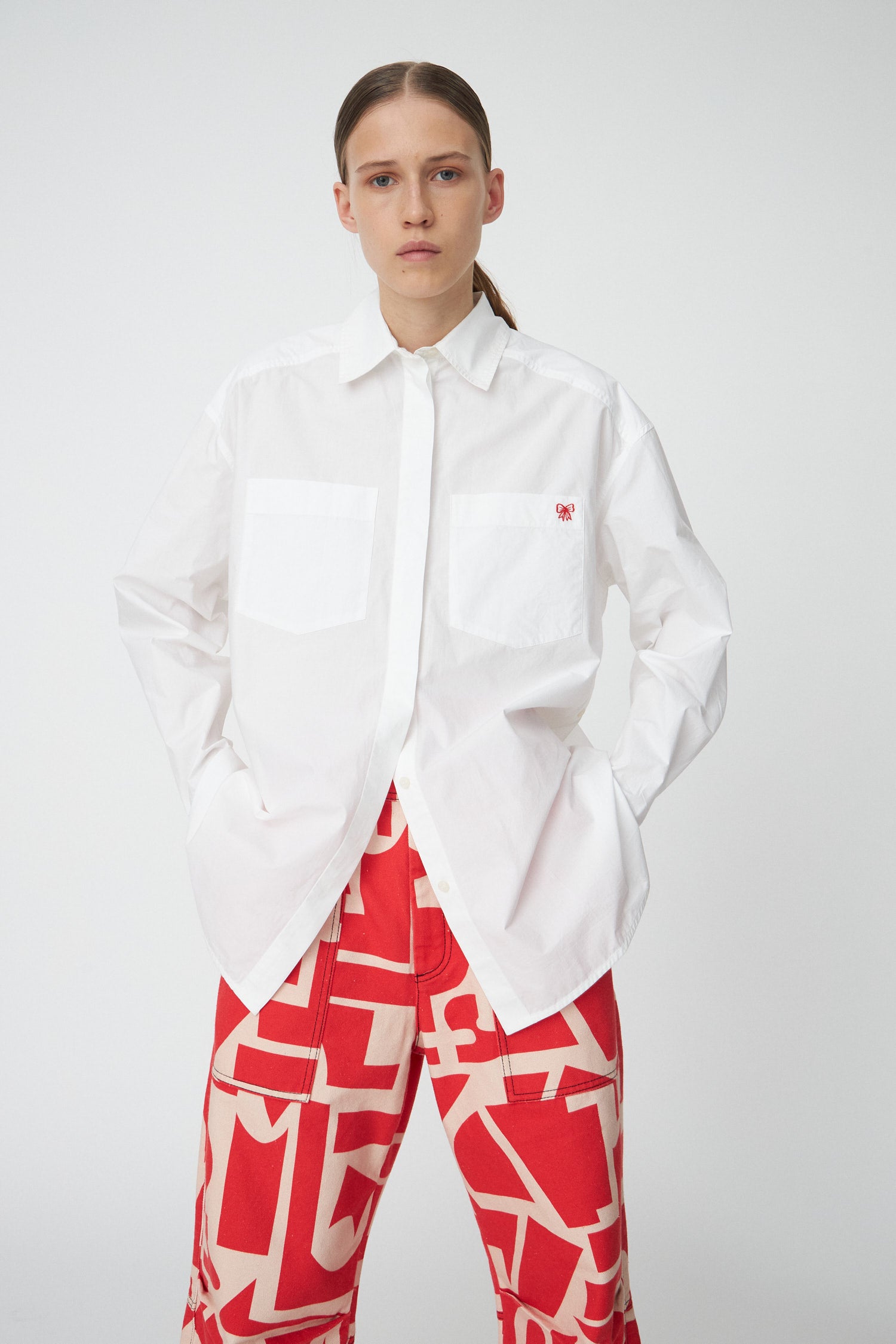 Stella Nova Cotton Poplin Shirt Shirt 001 White