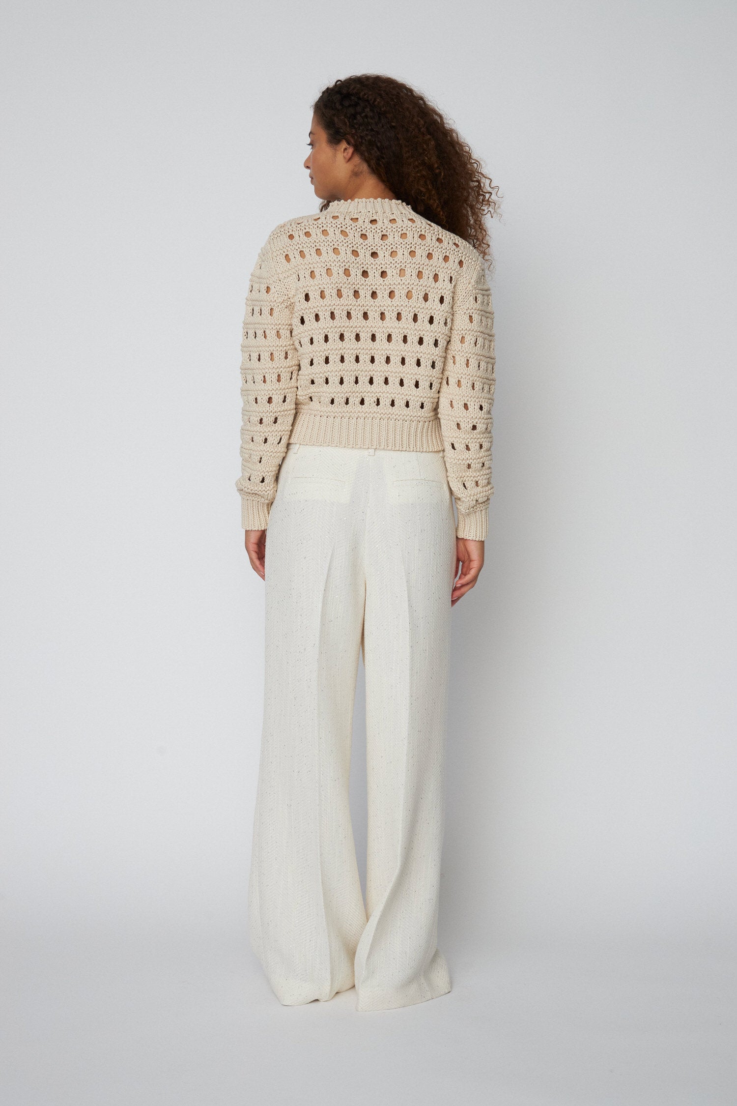 Stella Nova Cotton Stitch Sweater Sweater 029 Creme