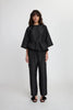 Crispy peplum blouse - Black