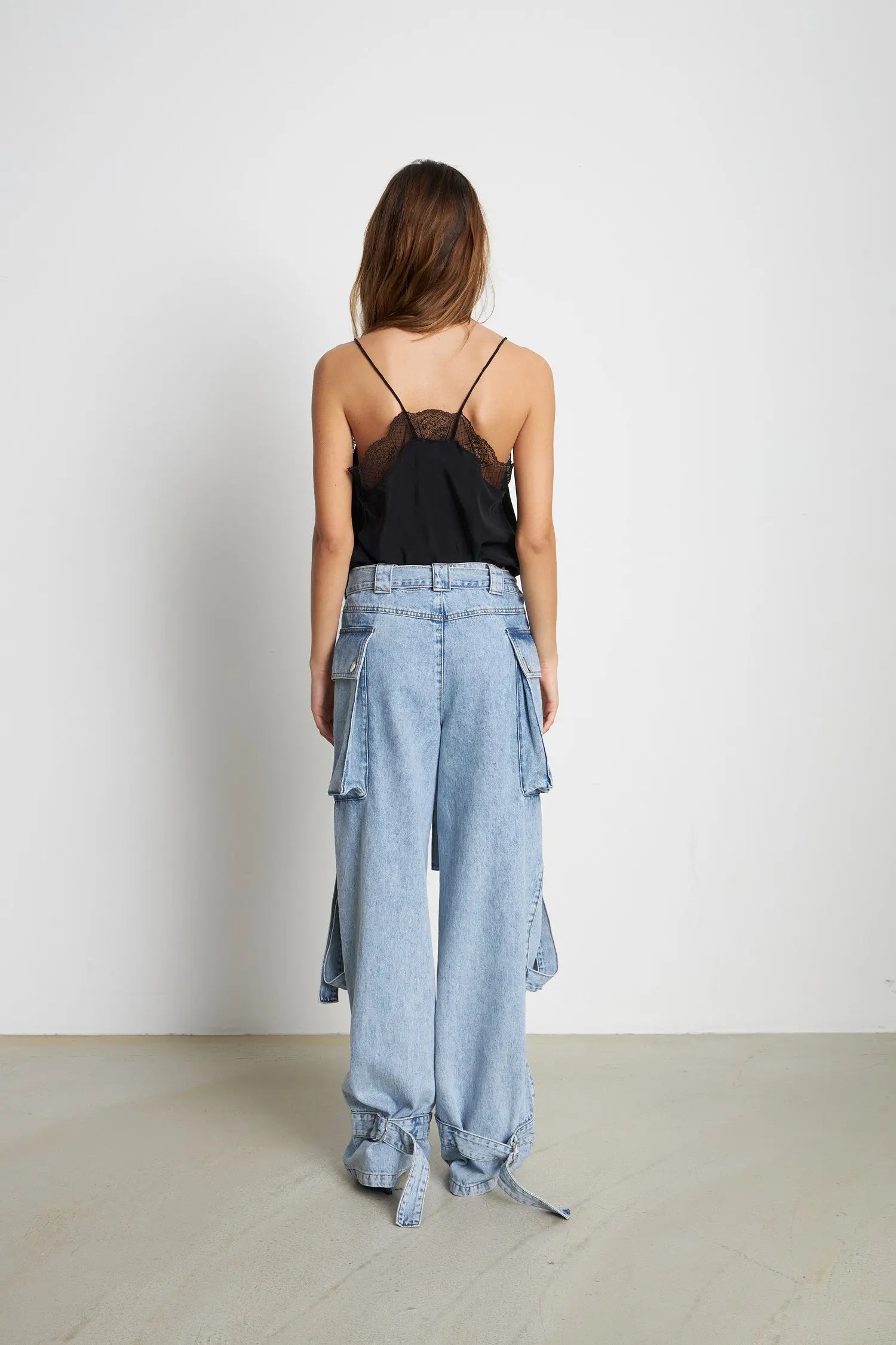 Stella Nova Denim cargo jeans Pants 422 Washed Denim