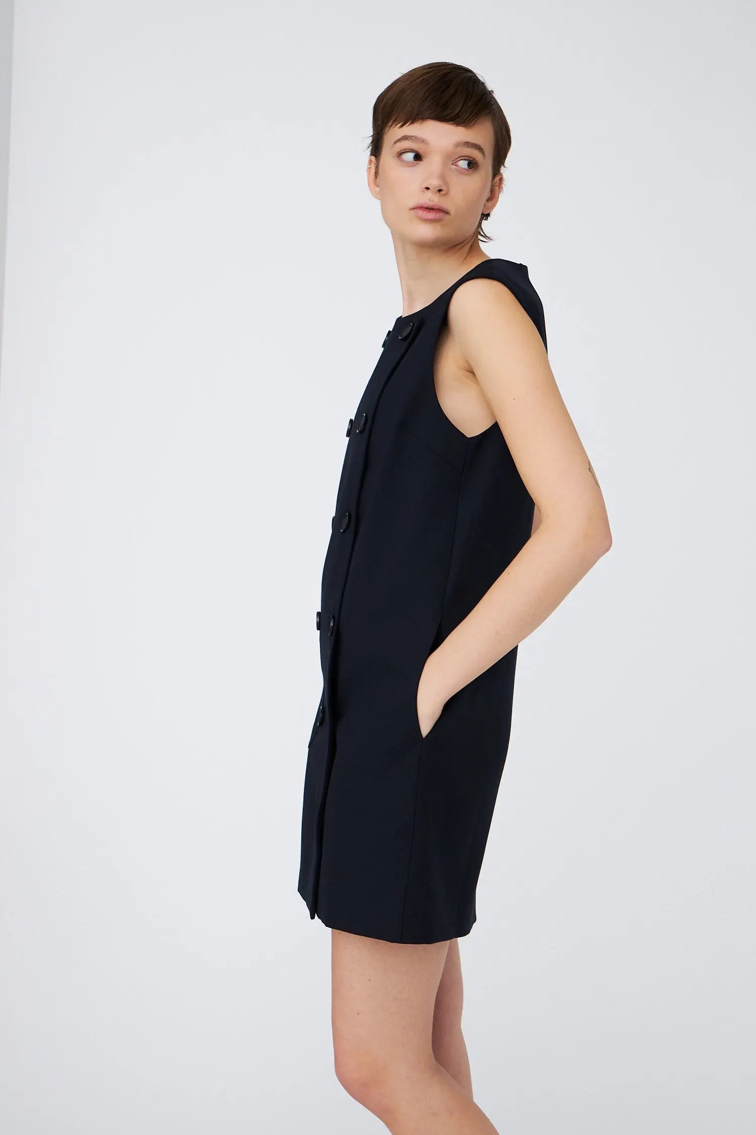 Stella Nova Double-Breasted Mini Dress Dress 395 Navy