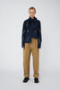 Embroidered Cotton Bow Shirt - Navy