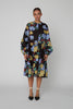 Flowered Cotton Loose Dress - Dark Flowers