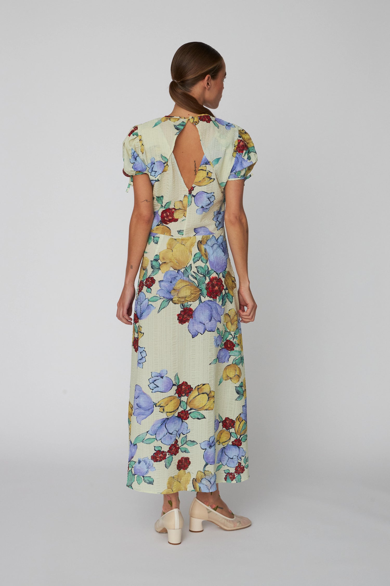 Stella Nova Flowered Cotton Midi Dress Dress 760 Wild Flowers