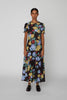 Flowered Cotton Midi Dress - Dark Flowers
