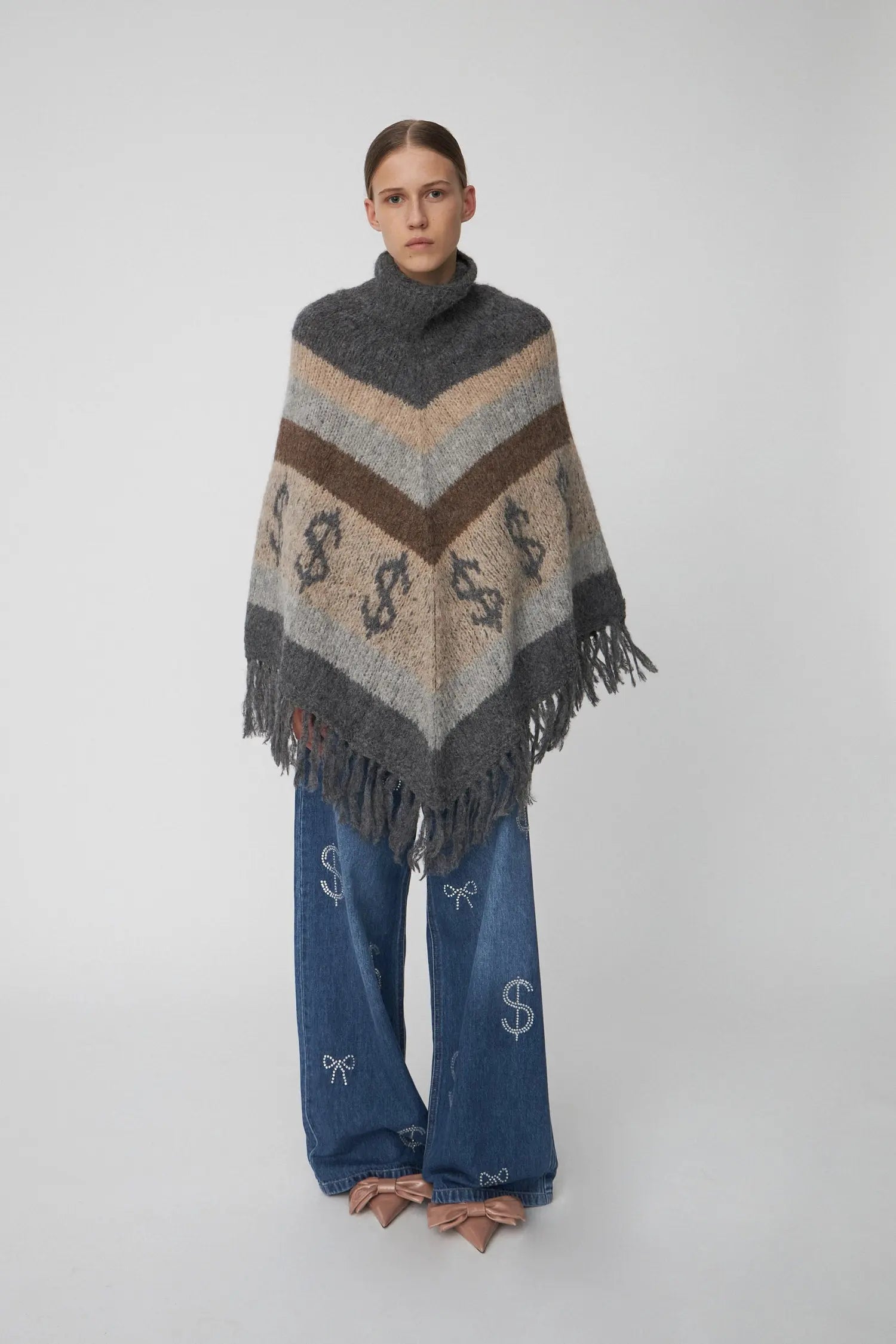 Stella Nova Handcrafted Peru Poncho Poncho 846 Brown Mix