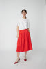 Heavy Sateen Skirt - Flame Red