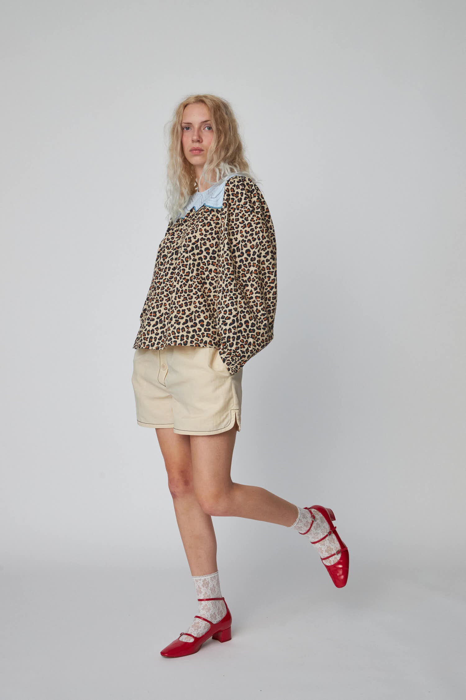 Stella Nova Leopard Blouse with Embroidery Blouse 081 Leopard