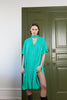 Midi dress with neck tie band - Jade