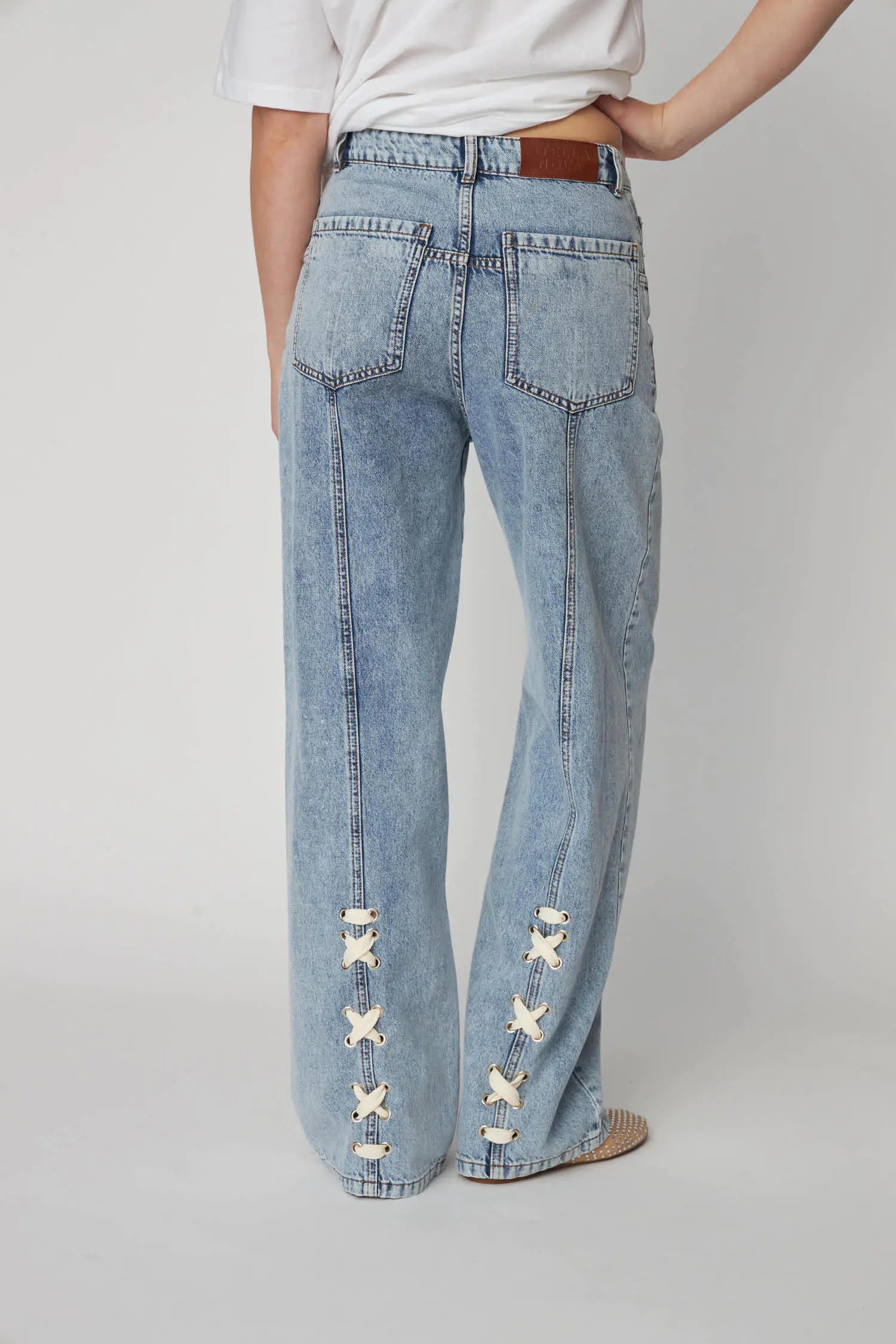 Moon Washed Denim Pants - Denim Moon Wash