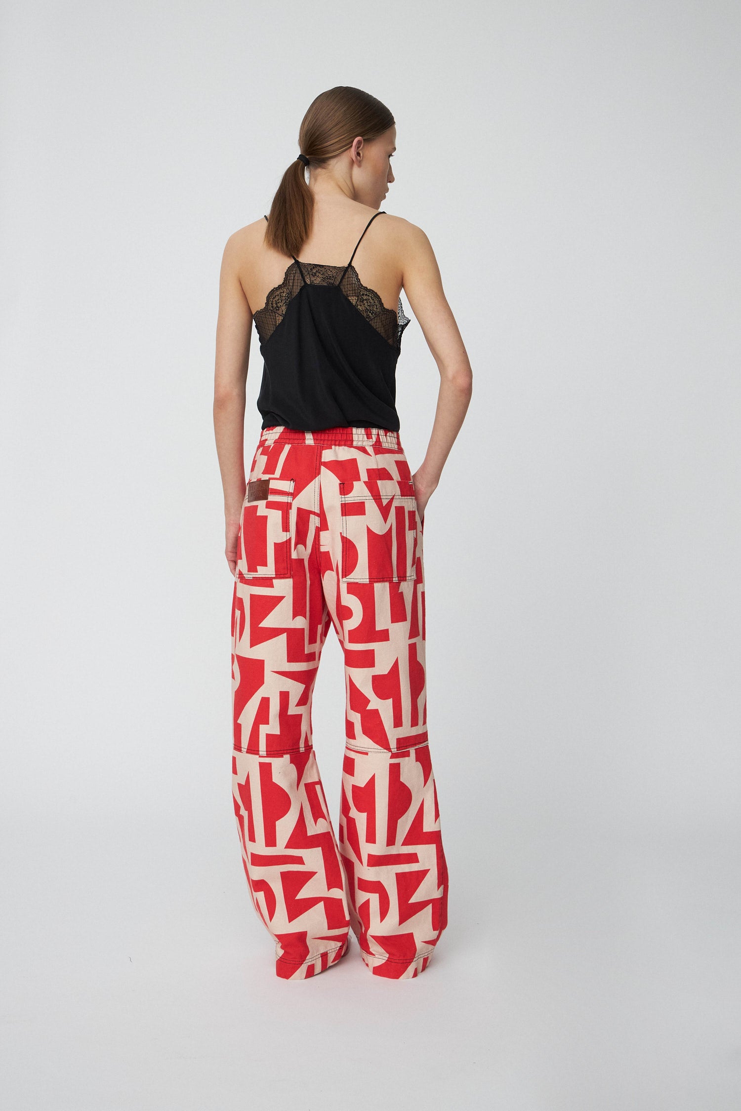 Stella Nova Printed Cargo Pants Pants 608 Red Mix