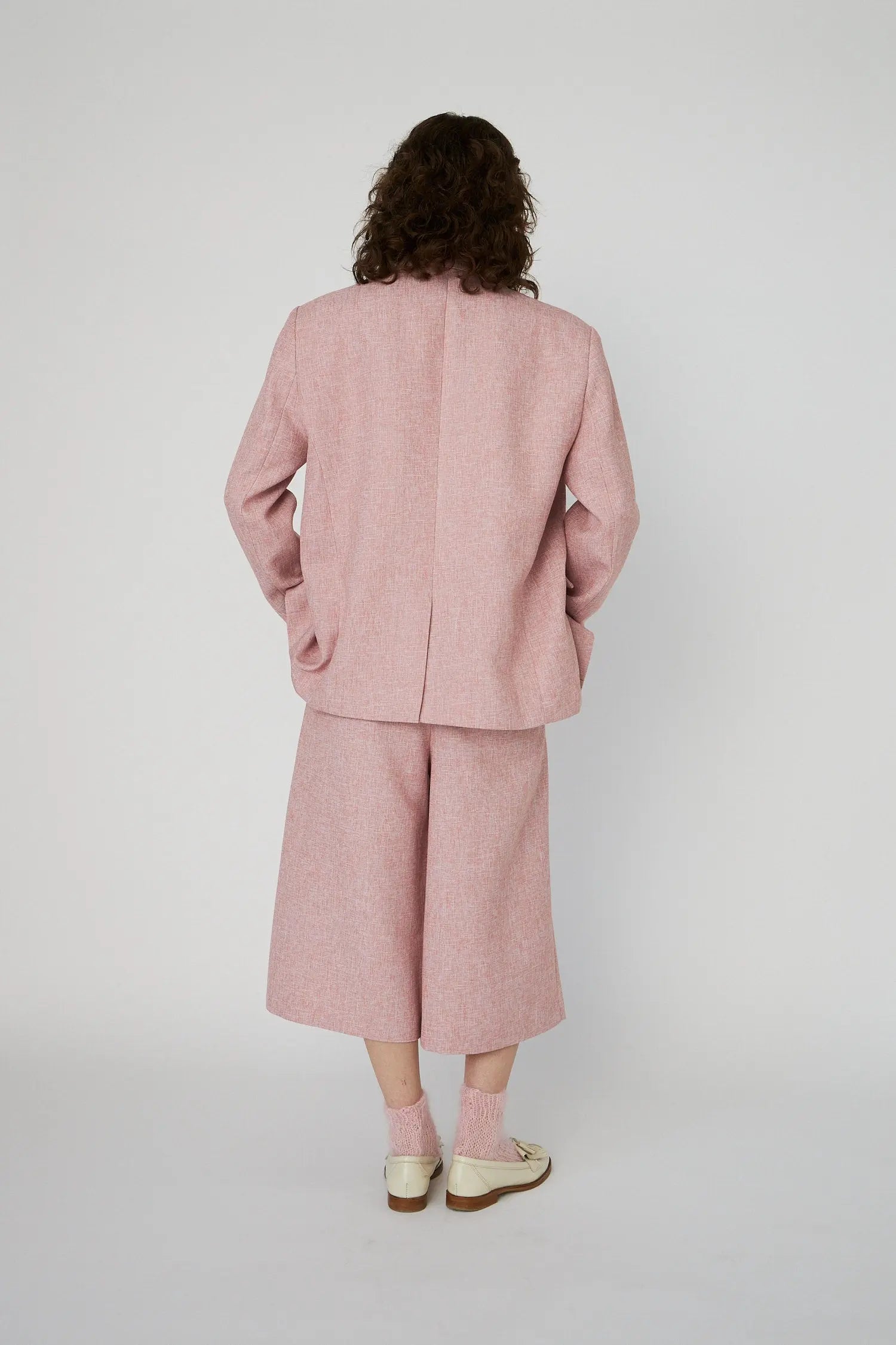 Stella Nova Salt and Pepper Oversized Blazer Blazer 601 Pink Powder
