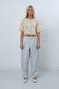 Shiny casual volume pant - Light Grey