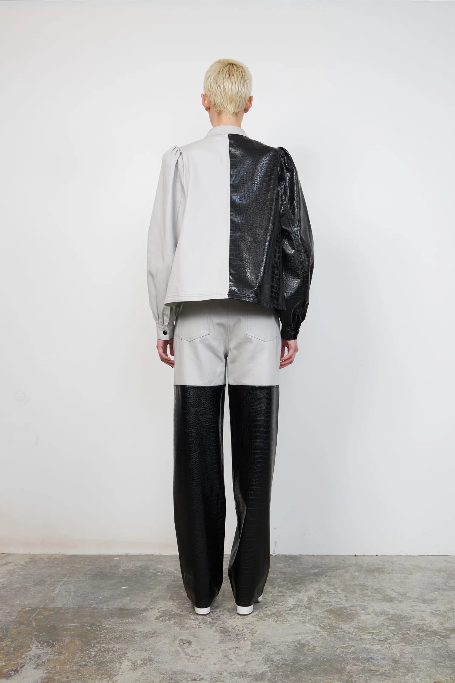 Stella Nova Two-colored pants Pants 772 Black/Grey