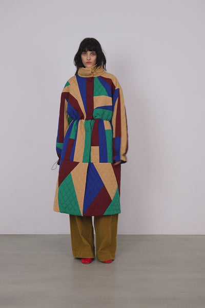 Stella Nova Patchwork coat Coat 530 Multicolour