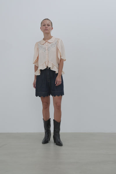 Stella Nova Delicate Lace Shirt Shirt 409 Navy /Creme