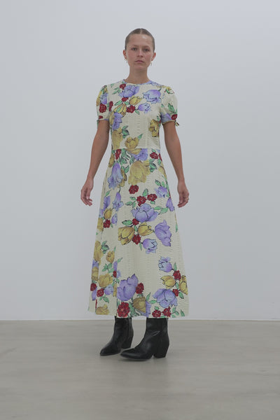 Stella Nova Flowered Cotton Midi Dress Dress 760 Wild Flowers
